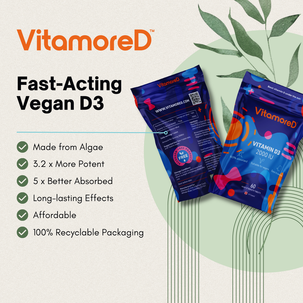 Vitamored Fast Acting Vitamin D3 Supplement Active Form Calcifediol Nouveau Healthcare